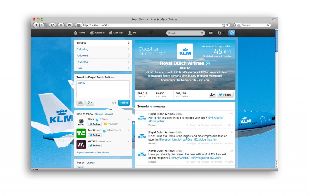 KLM-twitter