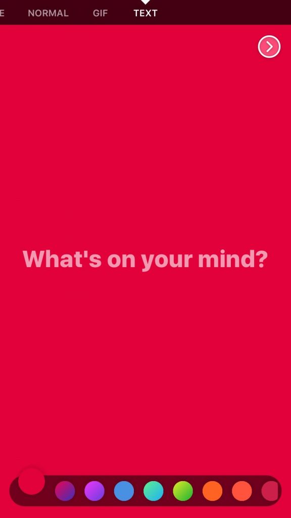 FB Camera Text