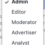 Facebook admin levels