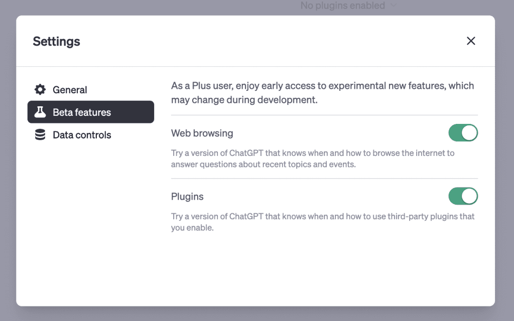ChatGPT Settings