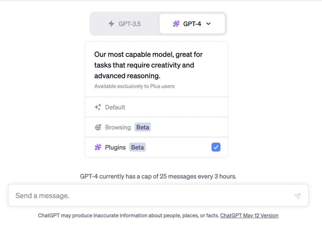 ChatGPT-4 Beta Features