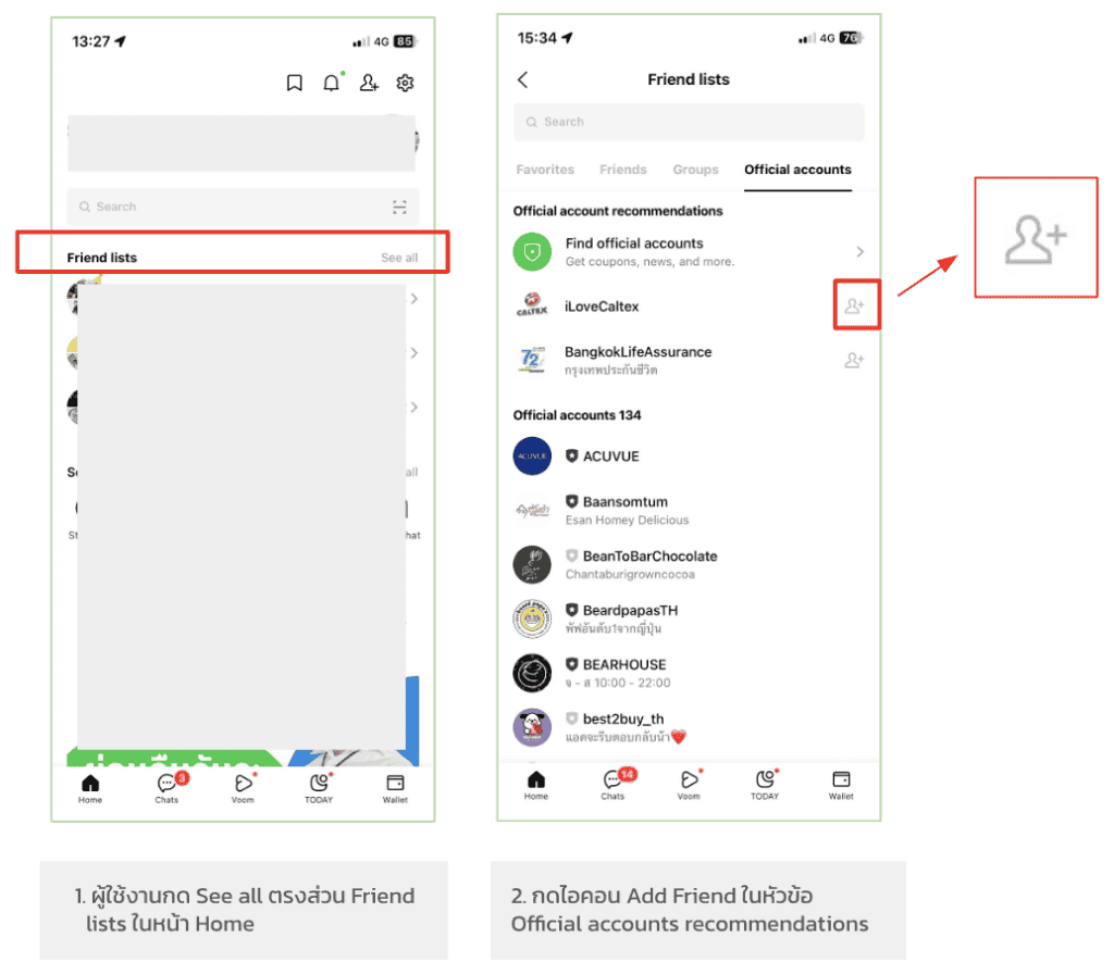 Friend Path หรือรูปแบบการเพิ่มเพื่อน ผ่าน Home Tab ใน LINE