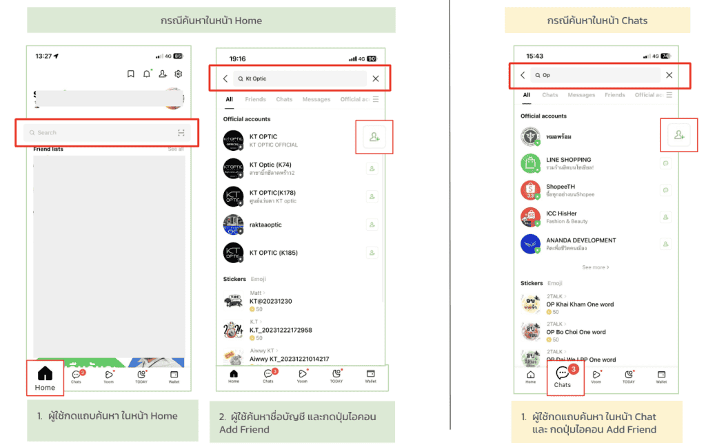Friend Path หรือรูปแบบการเพิ่มเพื่อน ผ่าน Search ใน LINE