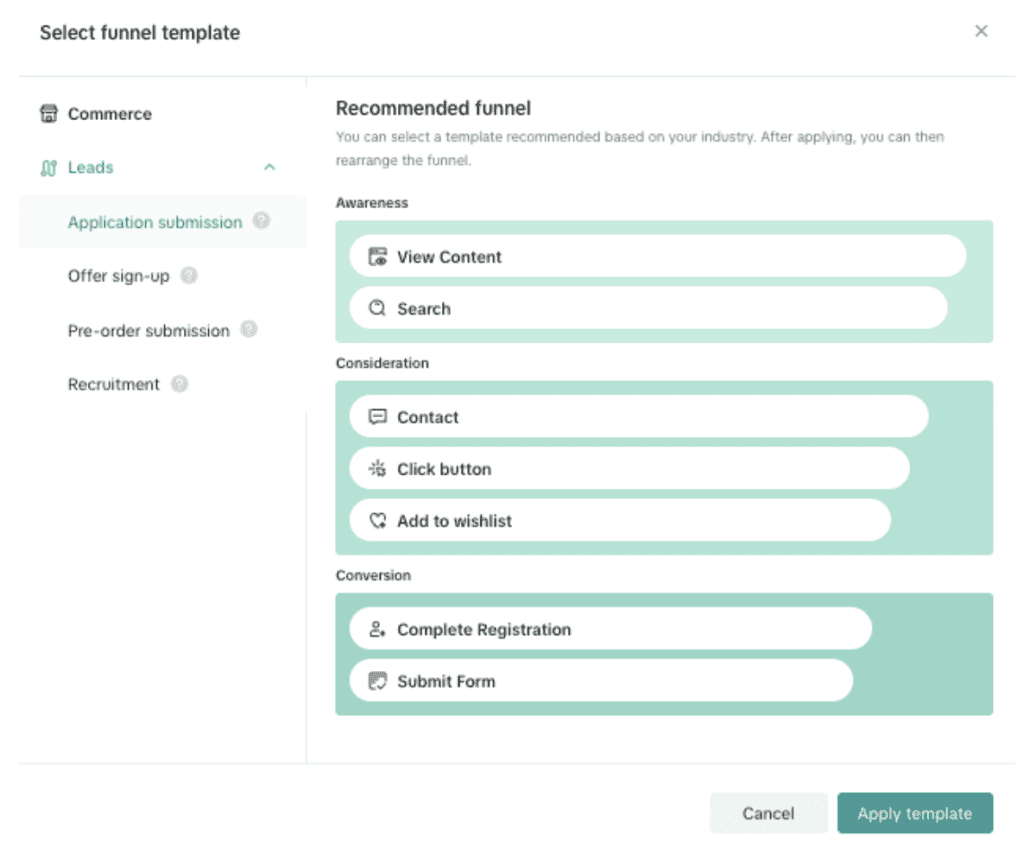 Leads application submission