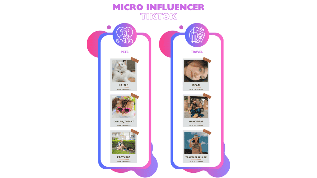 รายชื่อ Micro Influencer TikTok ในแต่ละประเภทสินค้า